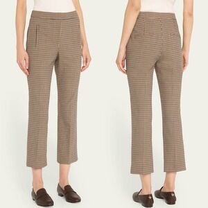 Veronica‎ Beard Sand Black Arte Cropped Houndstooth Pants